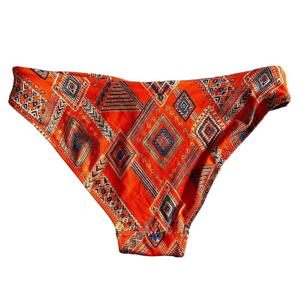 H&M Neon Orange Aztec Bikini Bottom Size 4 - Picture 4 of 4